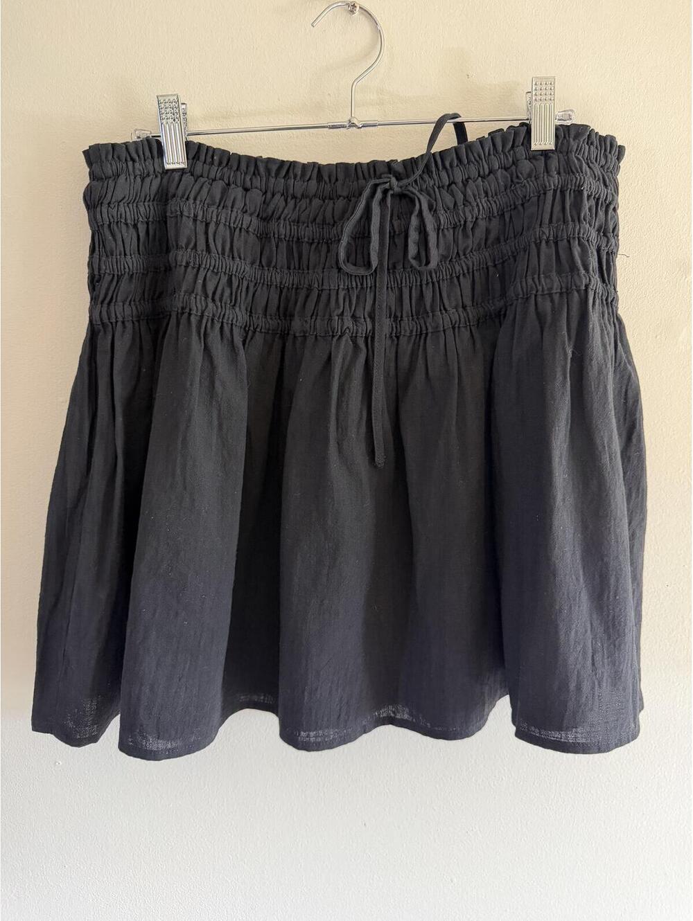 Black Umgee Cotton Mini Skirt Black XL NWT